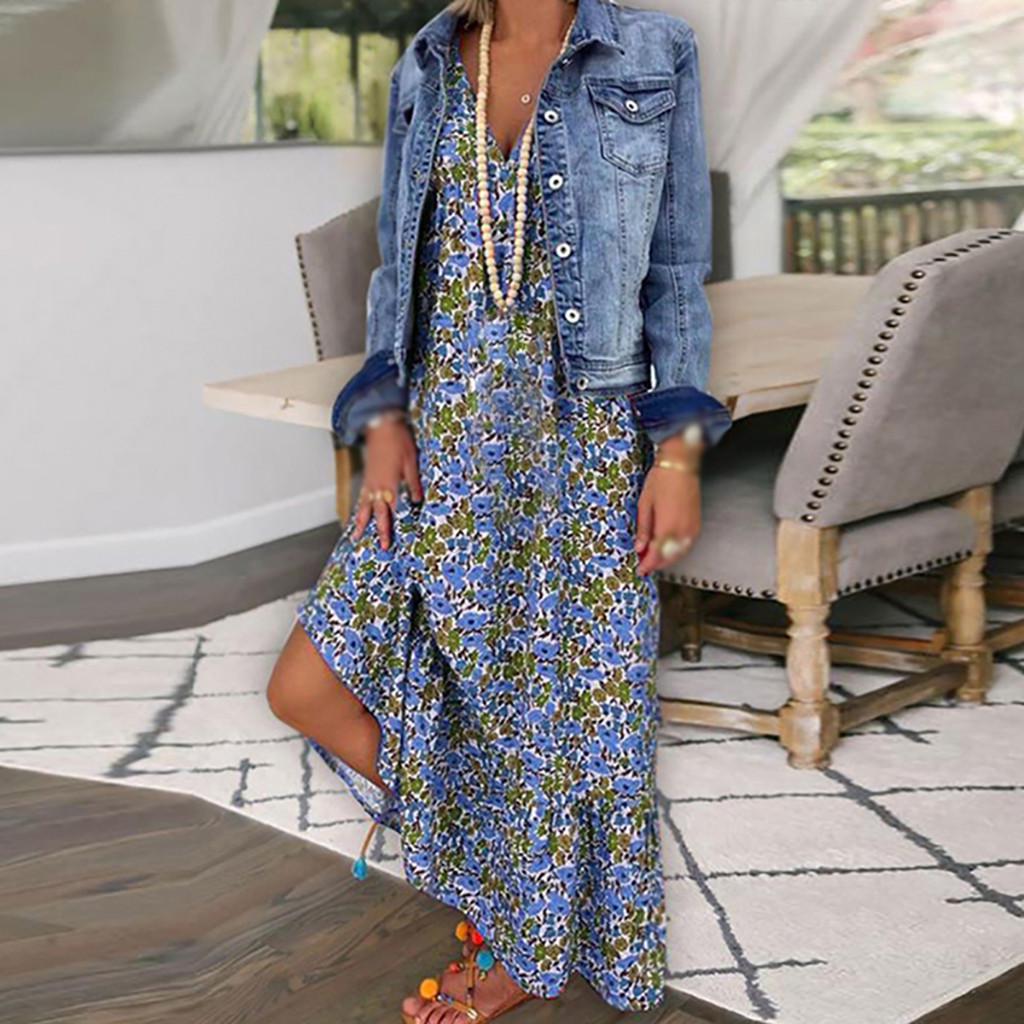 Buy Nicki Women Floral Print Sleeveless Bandage Ankle-Length