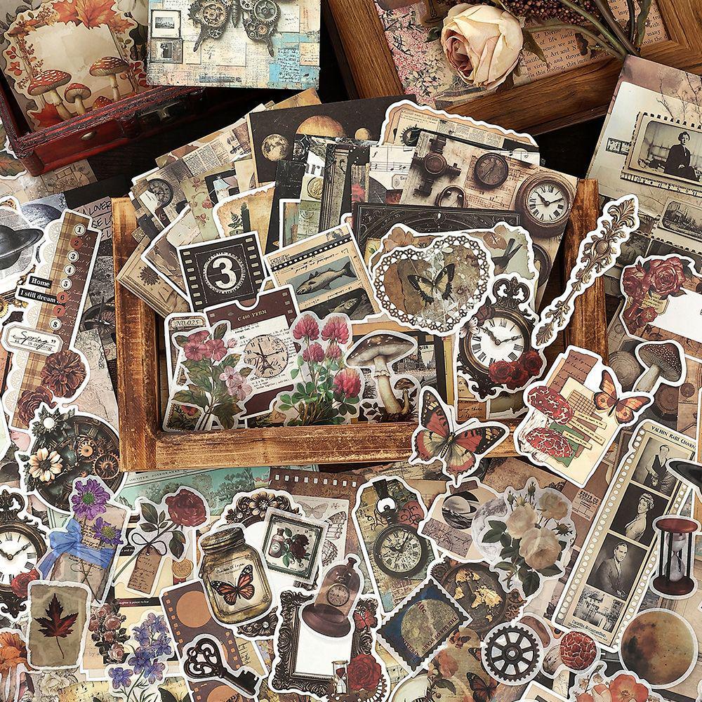 Infeel.Me Time Collection: Retro Pattern Journal Stickers - 200 Sheets Pack