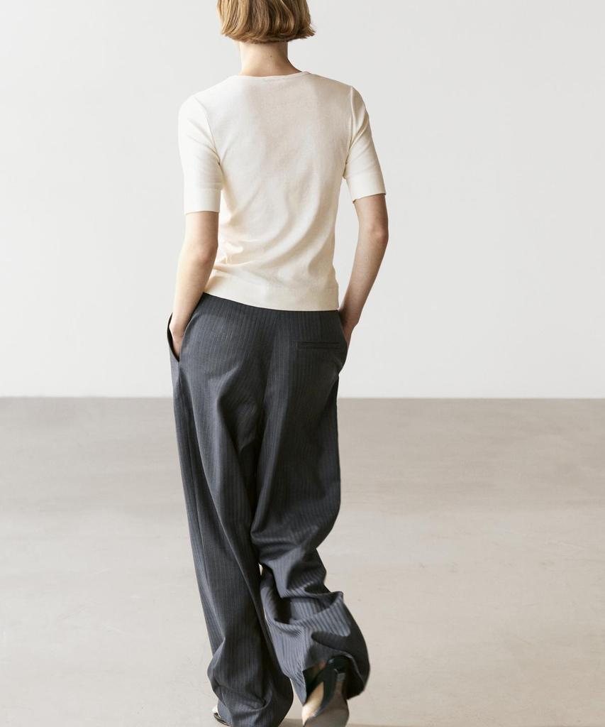 Masimodutti Pinstripe Cool Wool Blend Suit Pants