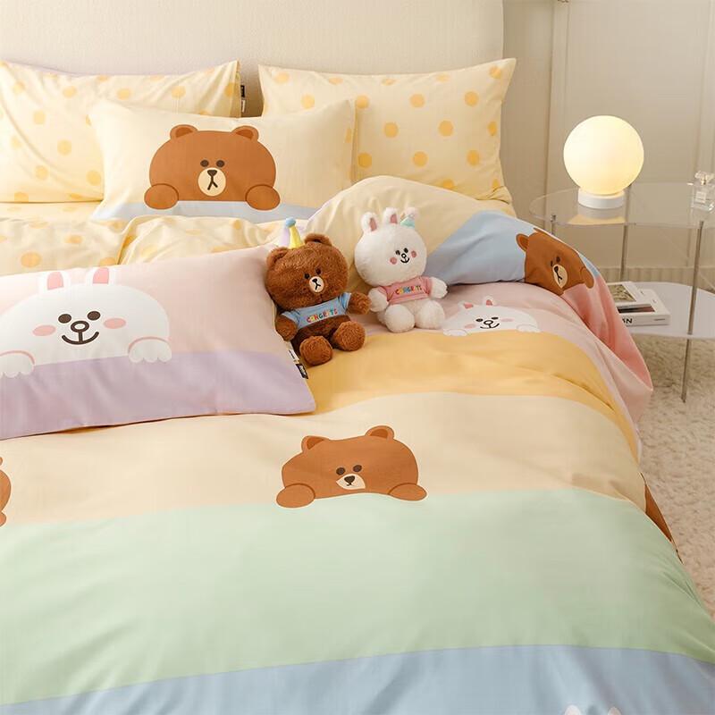 

Dohia Теплый комплект постельного белья из матового хлопка, 4 предмета (Мультяшном стиле)