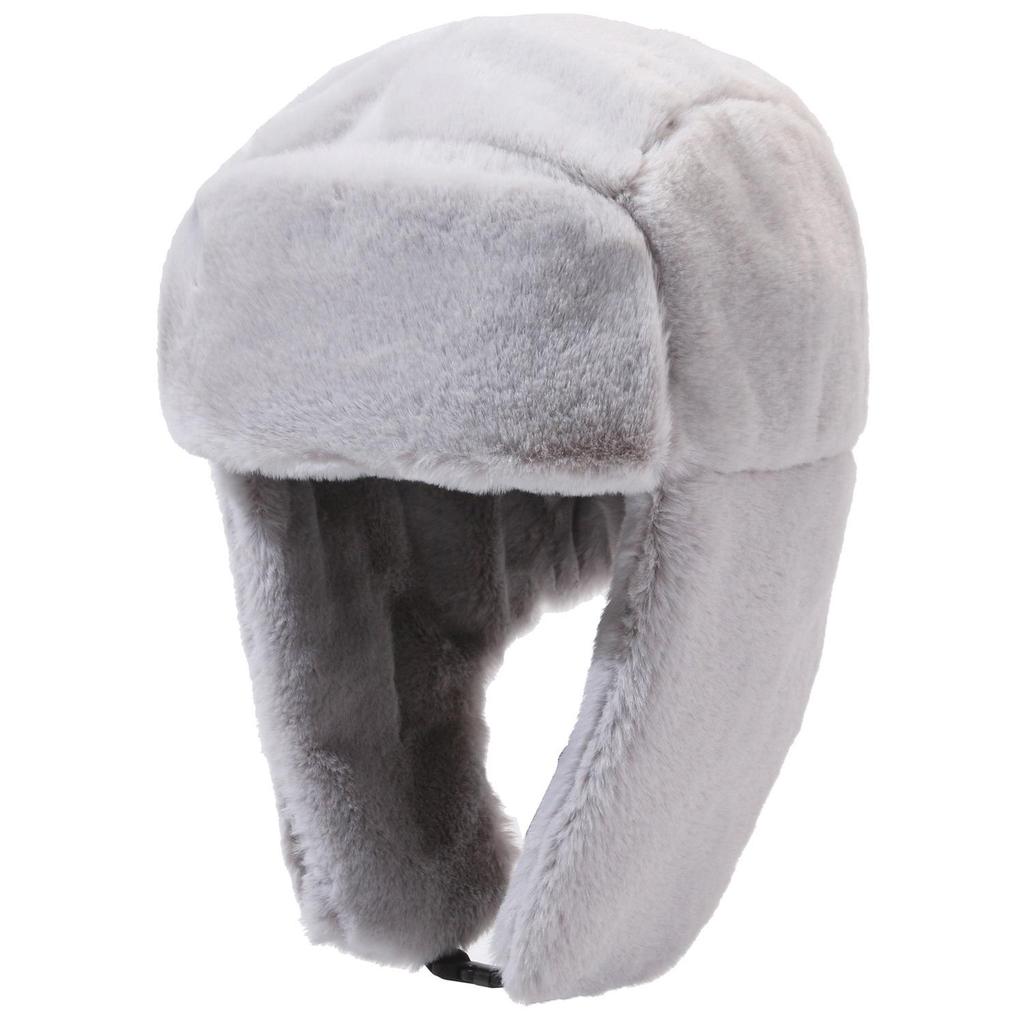 Women's Faux Rabbit Fur Winter Hat with Ear Protection, Cold-Proof, Thickened, Korean Style, Trendy and Warm for Outdoor Cycling.