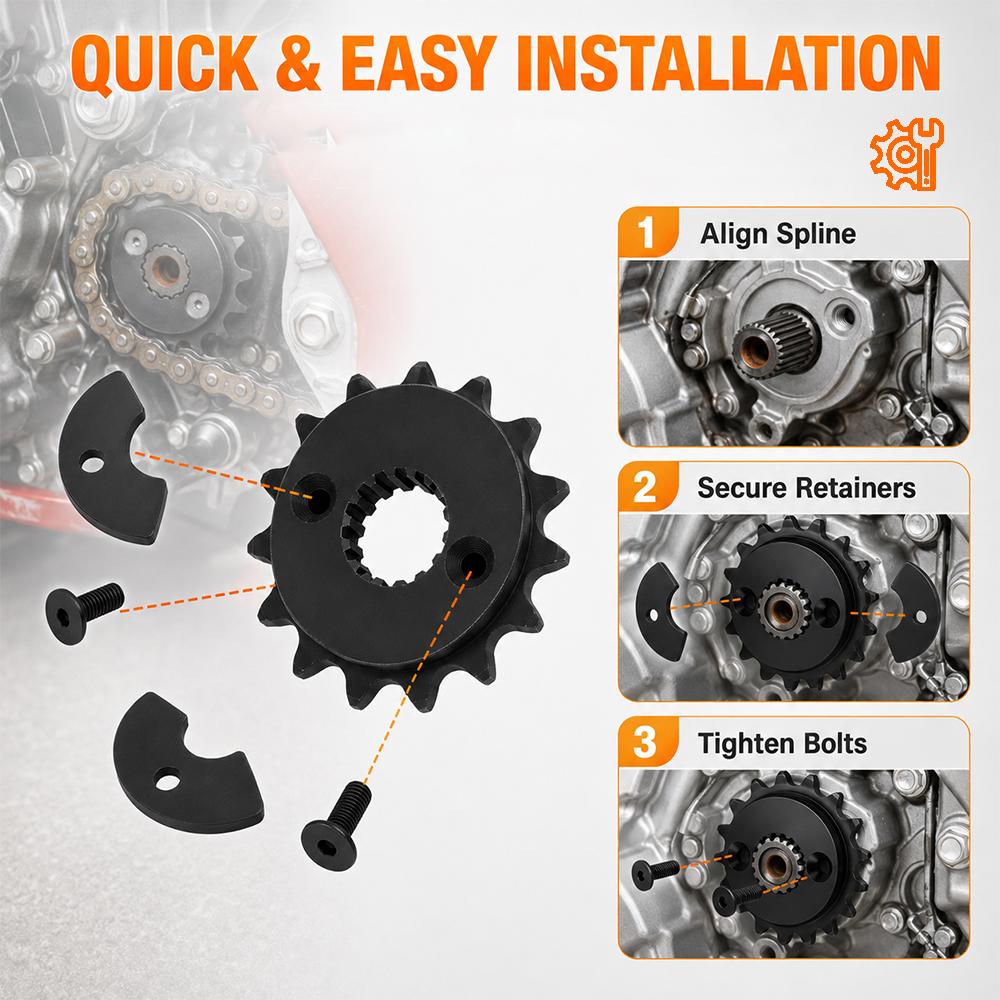 Chain Sprocket For Honda XR650L XR 650 L Motorcycle Accessories Front Small Sprockets Dirt Pit Bike Off-Road Motocross Steel Fuel System Fittings7