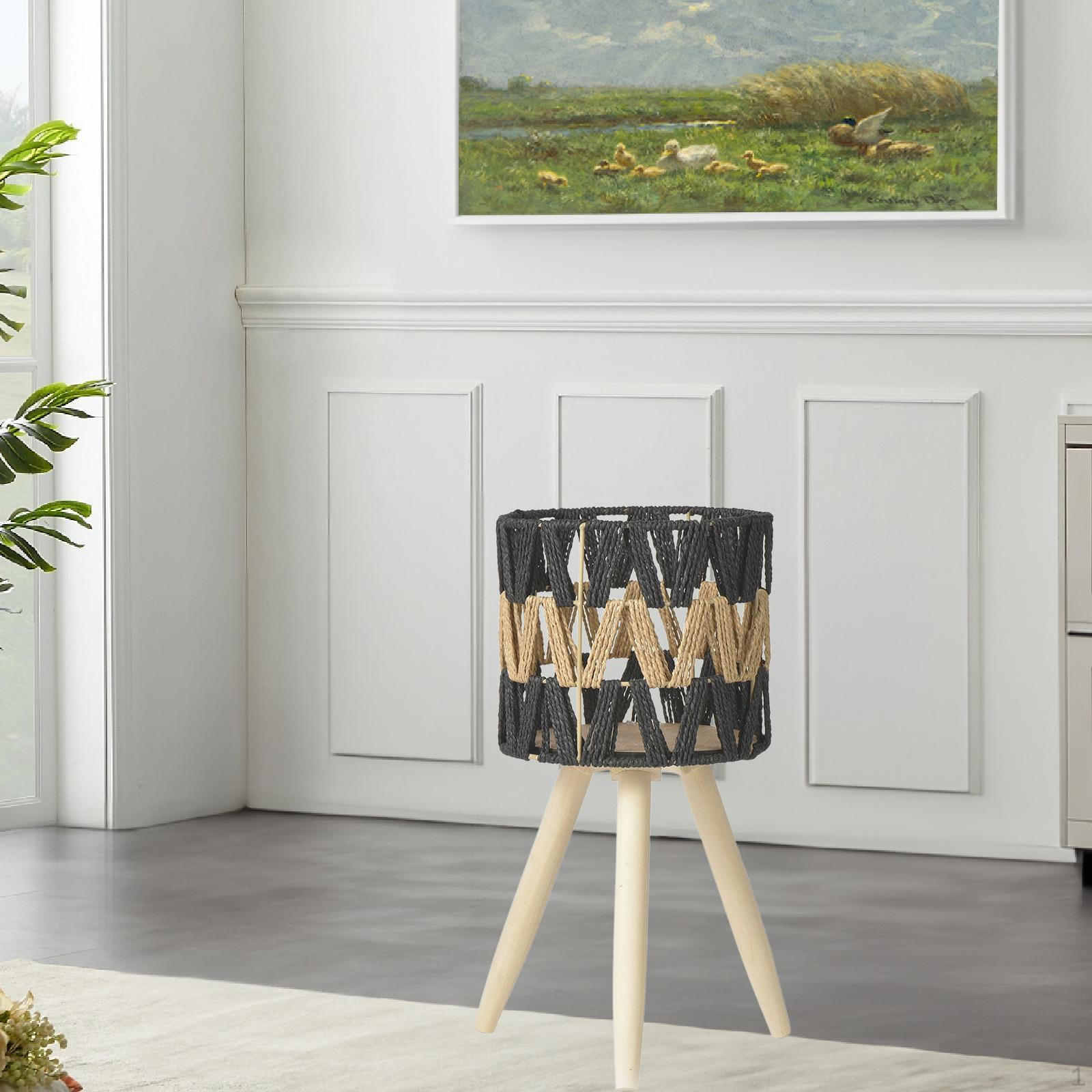 

Напольная подставка для кашпо, корзины для растений, стойка, простая установка, прочные деревенские украшения, деревянные ножки M