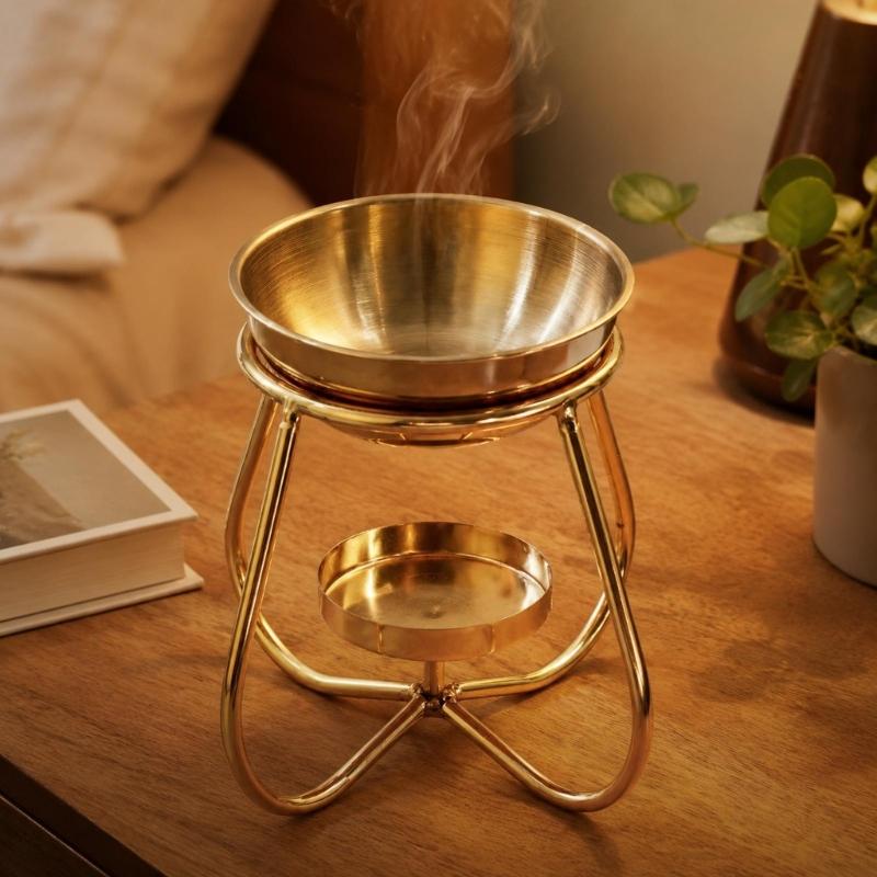 Waxes Melt Burners Essential Oil Burners,Metal Oil Burners Tealight Waxes Warmers Aromatherapys Holder Candle Scented Diffuser