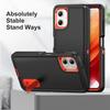 For Samsung Galaxy A06 4G Case Kickstand Phone Cover PC+Silicone+EVA 3-in-1 Design