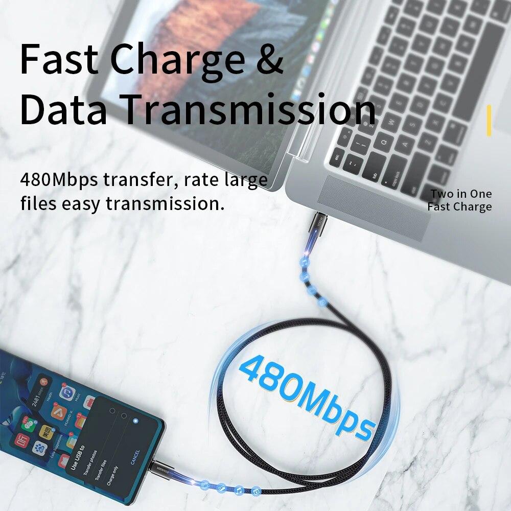 Essager Kabel USB C 100W PD QC 4.0 3.0 kabel USB typu C kabel szybkiego ładowania typu C dla MacBook Pro Samsung Xiaomi kabel ładujący
