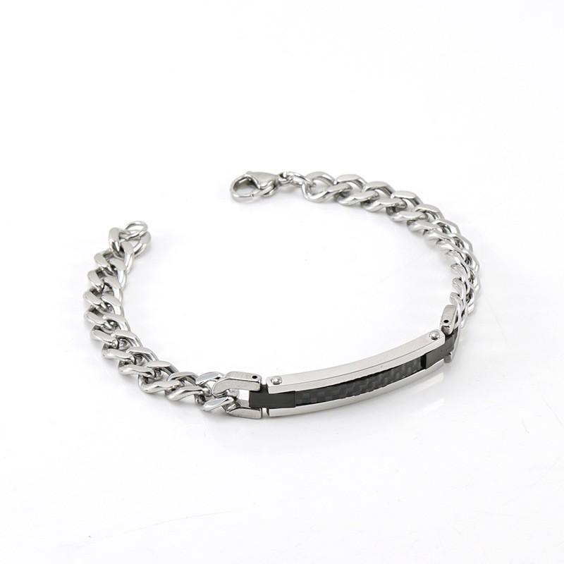 

Новый модный универсальный мужской браслет из нержавеющей стали 18-каратный браслет из титановой стали мужские ювелирные изделия 18K