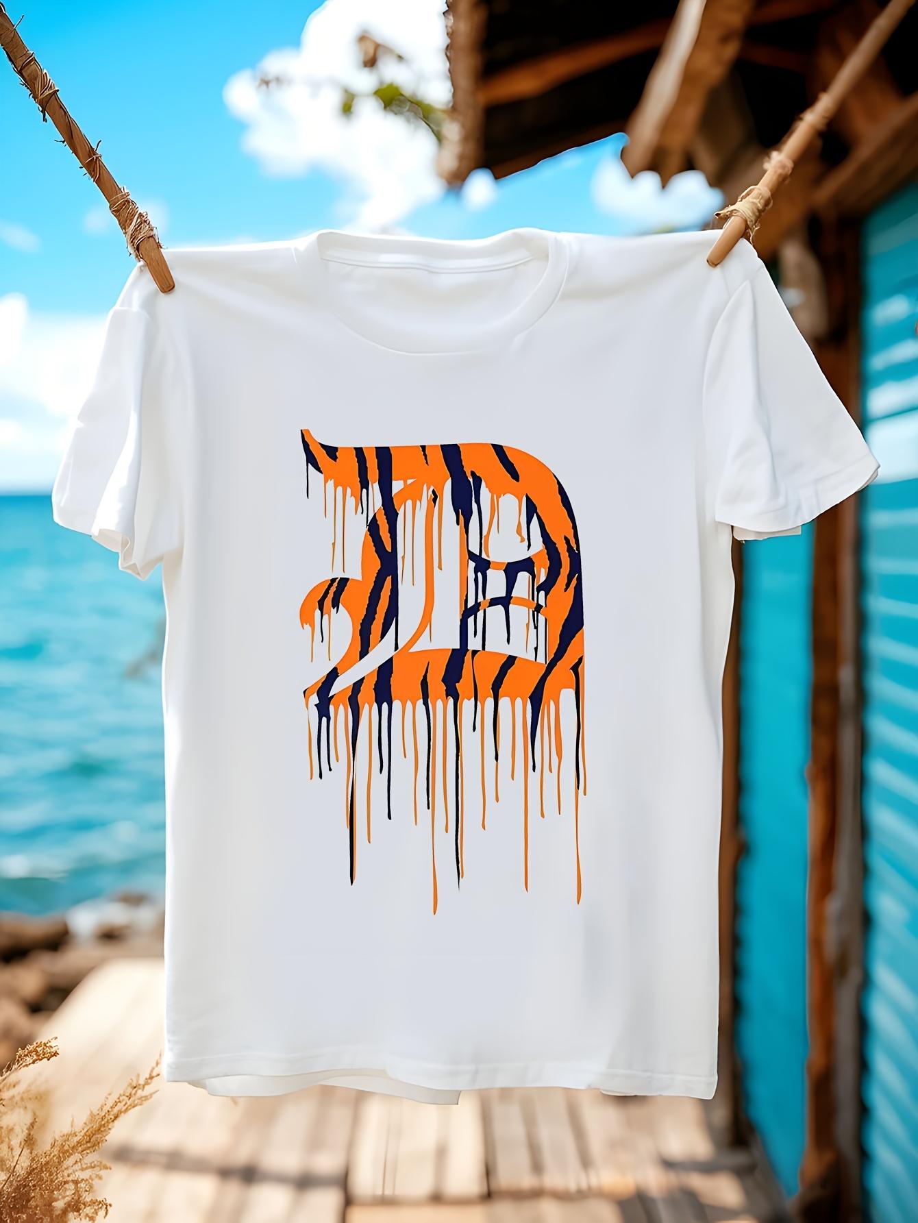 Detroit Tiger Paint Drip Graphic Tshirt Graphic Tshirt - ... XXL
