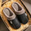 Fashion Luxury Sandals Unisex Slippers Winter Keep Warm Plush PU Leather Waterproof Indoor Outdoor Walking Shoes Men Women Size 36-47