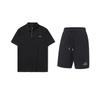 Embroidered Logo Simple Short Sleeve Polo Shirt Comfortable Breathable Versatile Shorts Casual Sports Set YPLT027-1+AKST543-3
