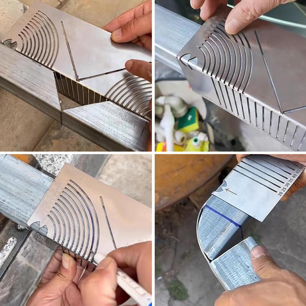 Square Steel Folding 90 Degree Line Drawing Ruler Portable 90 Line Ruler Drawing Line Drawing D Q8V2