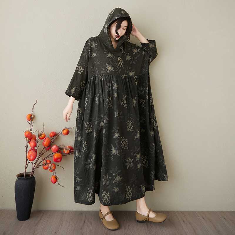 Summer Hooded Dress Plus Size