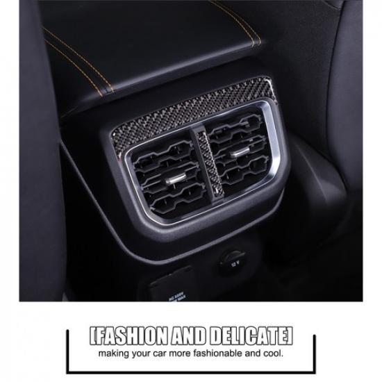 Soft Carbon Fiber Rear Air Vent Trim Sticker For Ford Ranger Raptor T9 2024