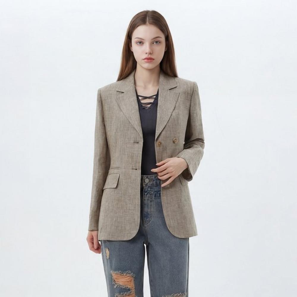 EgoiSt Women S Linen Formal Single Jacket eS2wj463