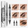 Silver Tube Double-Ended 2In1 Four-Claw Eyebrow Pencil, Non-Smudging Waterproof Four-Ended Bifurcated Liquid Eyebrow Pencil