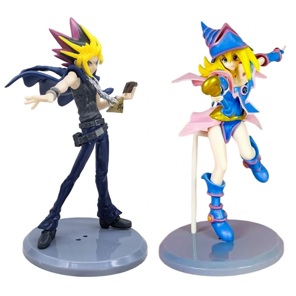 21CM Duel Monsters Game Character Yugi Muto Dark Magician Girl Mana Two-dimensional Girl Kawaii Magician Doll PVC Toy Gift