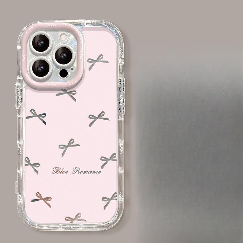 

Ins Bow Suitable for Iphone16 IPhone Case 15promax Mirror 14 Mirror Bracket 13 Anti-fall 8 iPhone 7 Plus/8 Plus