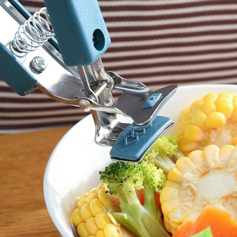 Spona na misku Klip proti opaření Kuchyňské doplňky Gadget Talíř na dušení zeleniny Držák na hrnec Protiskluzový Zvedač talířů