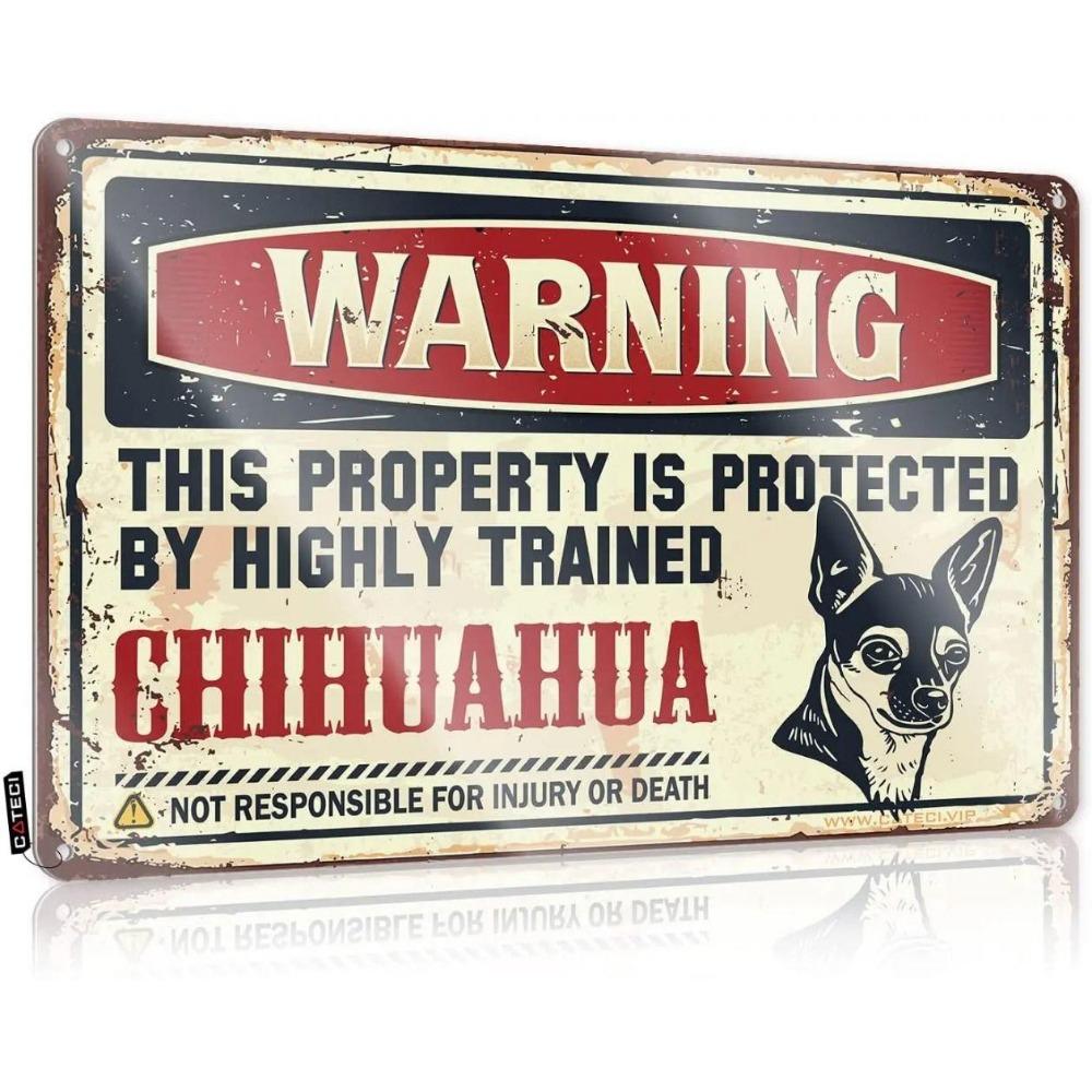 Animal Family Warning Poster On the Wall, Metal Plaque