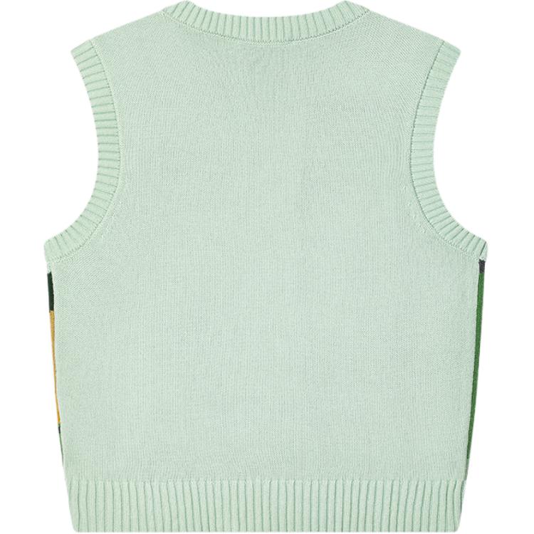 FILA X Rousseau Heritage Series Fashion Casual Loose Embroidered Sweater Women sweater Green F11W448403F-ZA