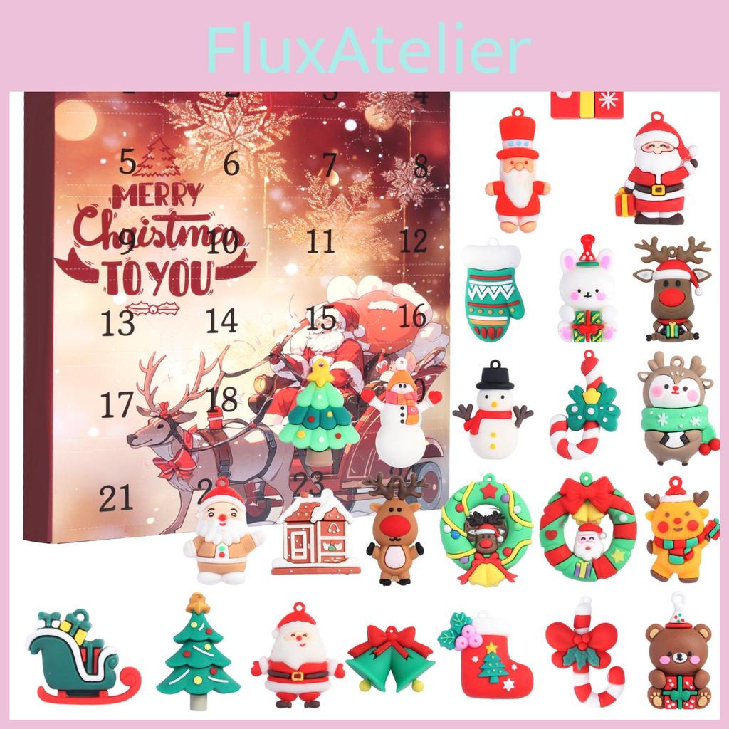 Santa Claus Christmas Advent Calendar Pvc 3d Iconic Figures For Holiday Party Decor And Gifts