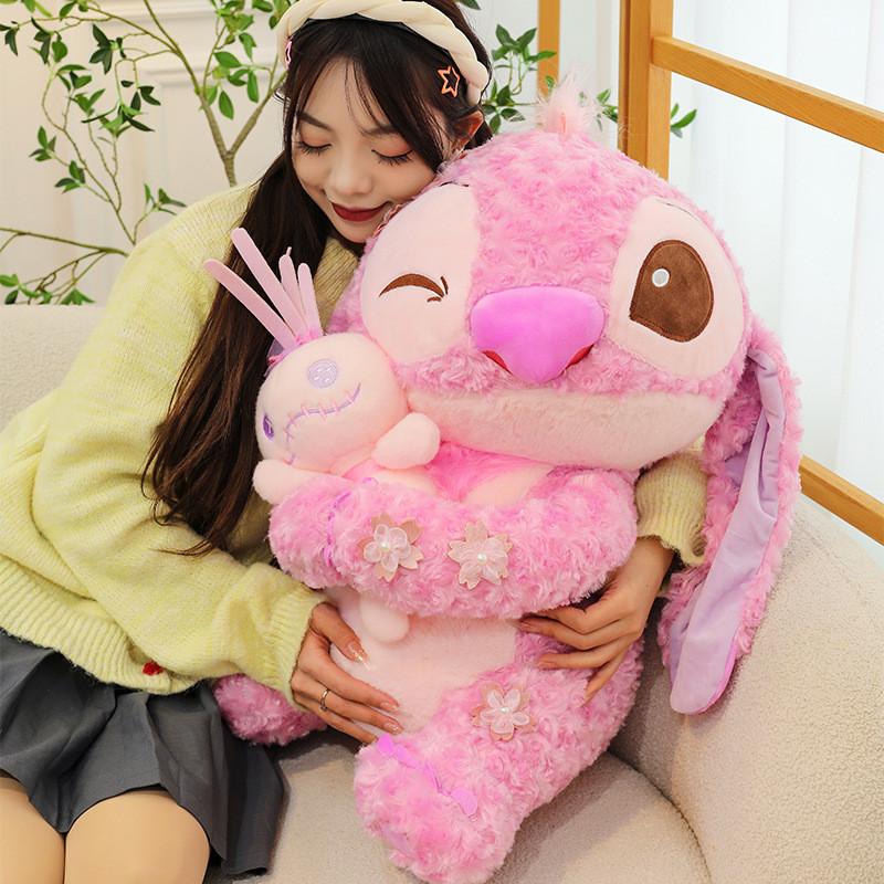 Plush Rose Pink Toy Stuffed Animal Doll Cartoon Decoration Gift Kids