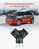Diesel Heater Connector, 75mm Diesel Heater Duct Connector Accessories, 3-Way Y Branch Diesels Heaters Air Vent Duct with 2 90° Rotatable Valves,