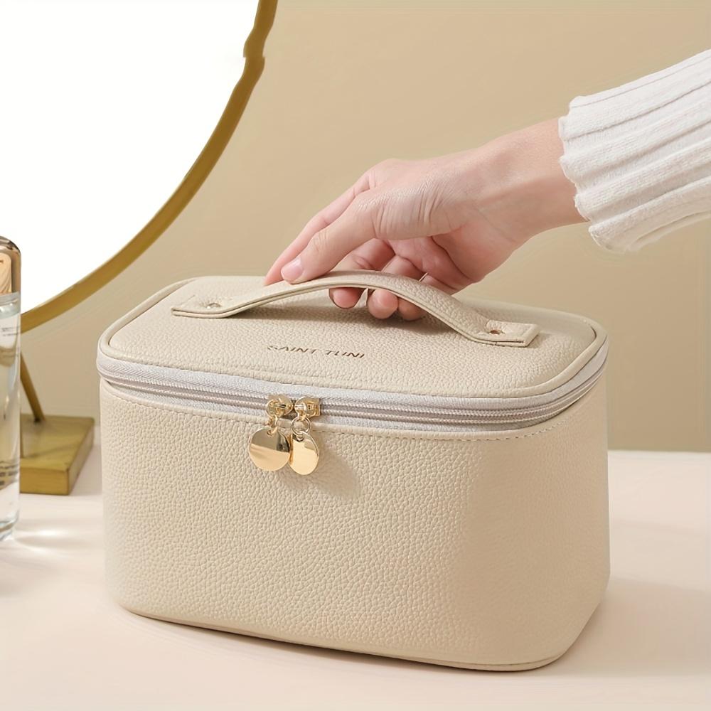 

Portable Makeup Bag with Compartments for Organizing Toiletries, Perfect for Travel