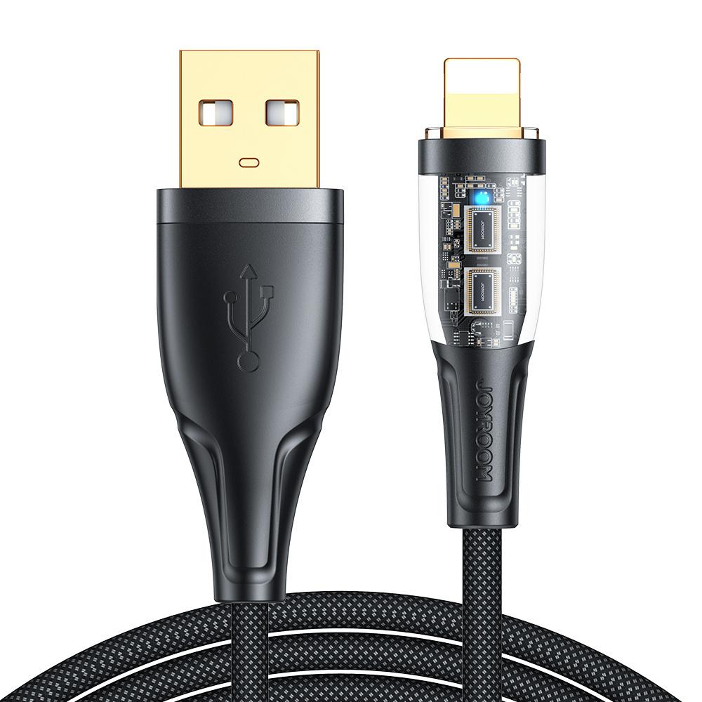 Joyroom A3 Star-Cloud Lightning Cable 2.4A, Smart Switch, 1.2m, USB-A, Black