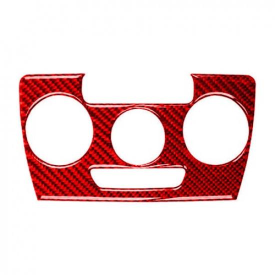 For Jetta Sedan Red Carbon Fiber Manual Climate Control Cover Trim