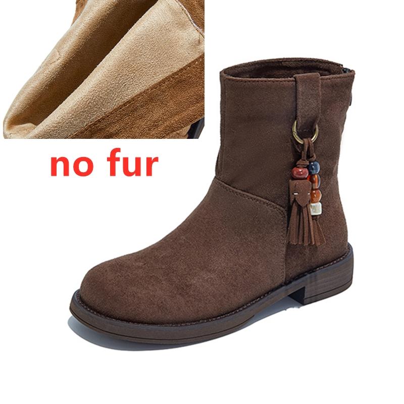 Mode AIYUQI 2025 Maillard Damen Western Cowboy Stiefel Rutschfest Rundzehen Damenstiefel Übergröße Stiefeletten und Kurze Stiefel weiblich