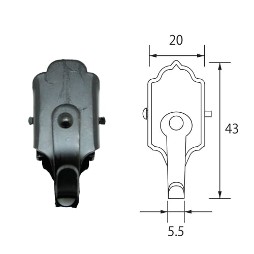 Fukui Metal Crafts Hanging Scroll Fixture, Adjustable Height, Iron, 500mm, 1230mm