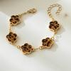 1pc  Patchwork Clover Flower Bracelet, Elegant Gorgeous Yet Minimalist Fashion Design, Suitable For Women, Ideal For Date Night