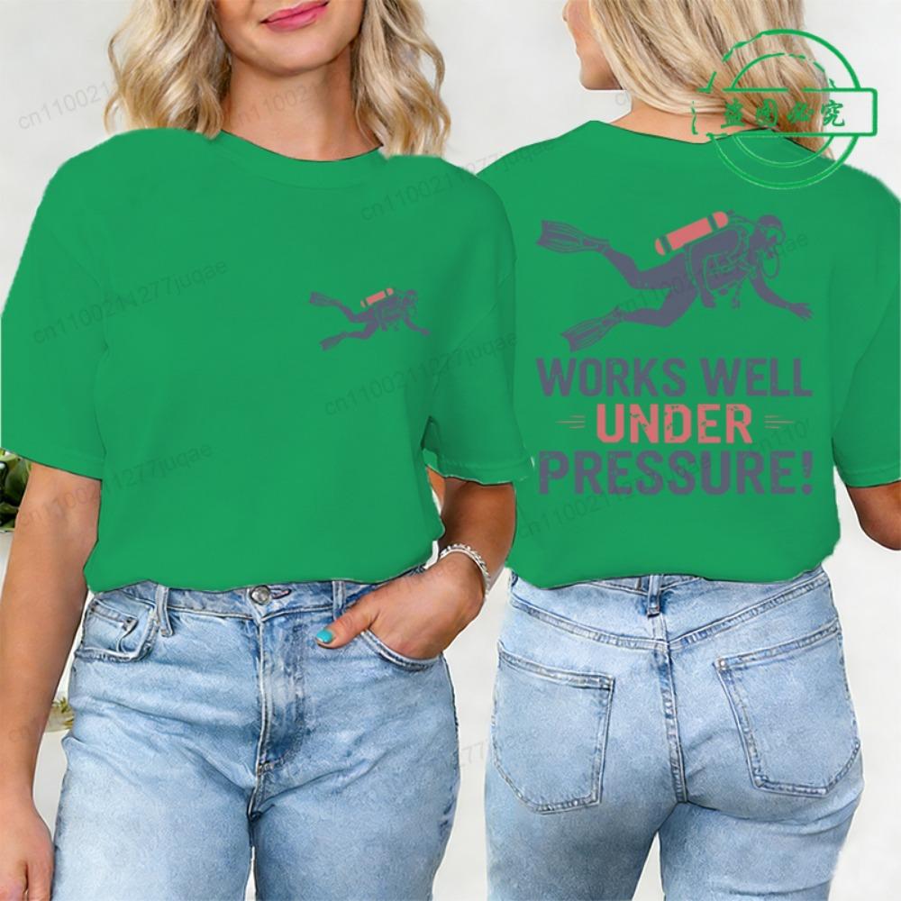 Scuba Diving T-Shirts, Fashion Scuba Diver Gift Graphic Tees, Summer Short Sleeve O Neck Tee Tops for Birthday Shirt Clothing