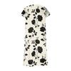 Fashionable Women's Summer V-neck Short Sleeved Retro Floral Print Beach Dress