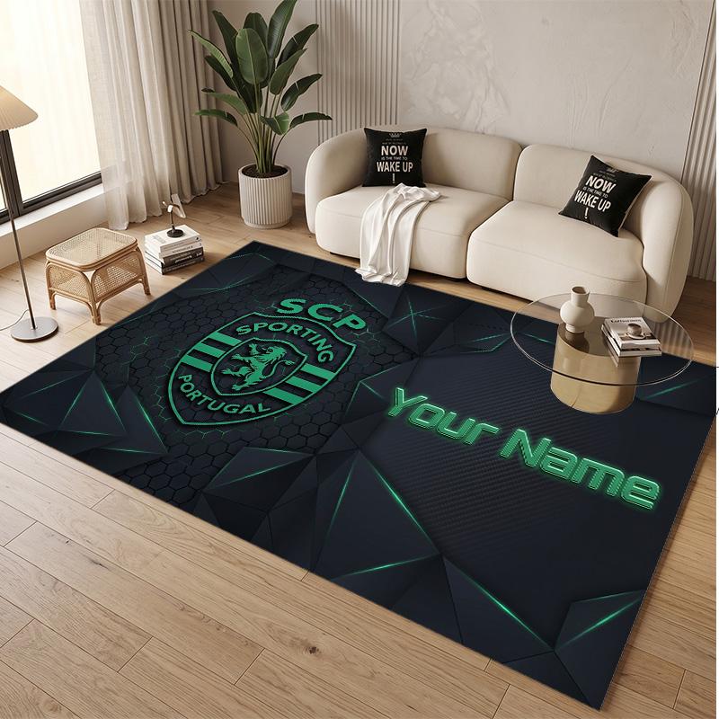 Personalized Crystal Velvet Carpet Sporting CP Pattern Non Slip Floor Rug