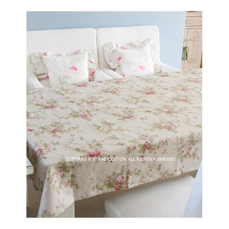 Rose Linen Tablecloth/Tablecloth 100x130 2color Mint