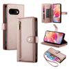 DF-011 For Samsung Galaxy A56 5G Case Zipper Pocket Wallet Leather Phone Cover with Straps