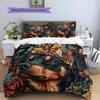 Rottweiler Pattern Bedding Home Decoration Birthday Gift (1 * duvet cover + 2 * pillowcase, without core)