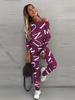 Autumn New Arrivals Women's Letter Print Long Sleeve Pants Casual Set