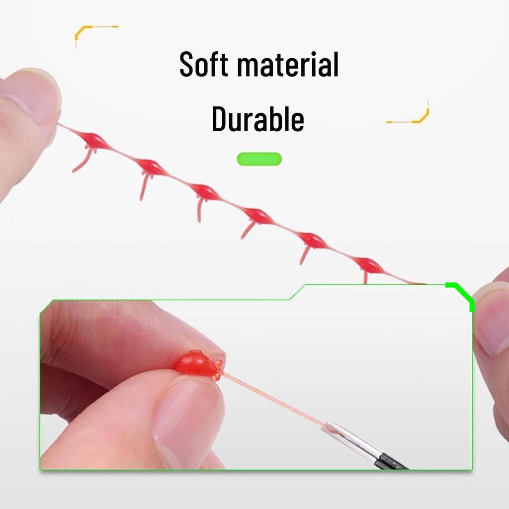 Dynamic Soft Bead Jigging Lure with Tail for Carp Fishing
