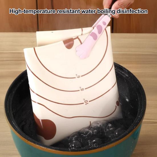 Yousheng Silicone Pad Baking Mat Sheet Kneading Dough Mat with Measurement Kitchen Rolling Mat Cookies Pizza Fondant Making Mat