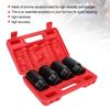 4pcs 12 Inch Deep Impact Socket Repairing Tool Set 12 Point Head Adapter High Hardness