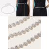 Gold Metal Retro Waist Chain For Women With Sparkling Rhinestones For Evening Wear