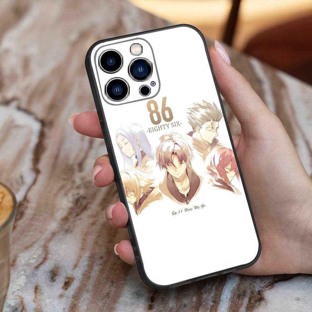 1 Stück Klassisches Anime 86 Eighty Six Mode Handyhülle Silikon Weich Für IPhone 16 15 14 13 12 11 Plus Pro Max Plus