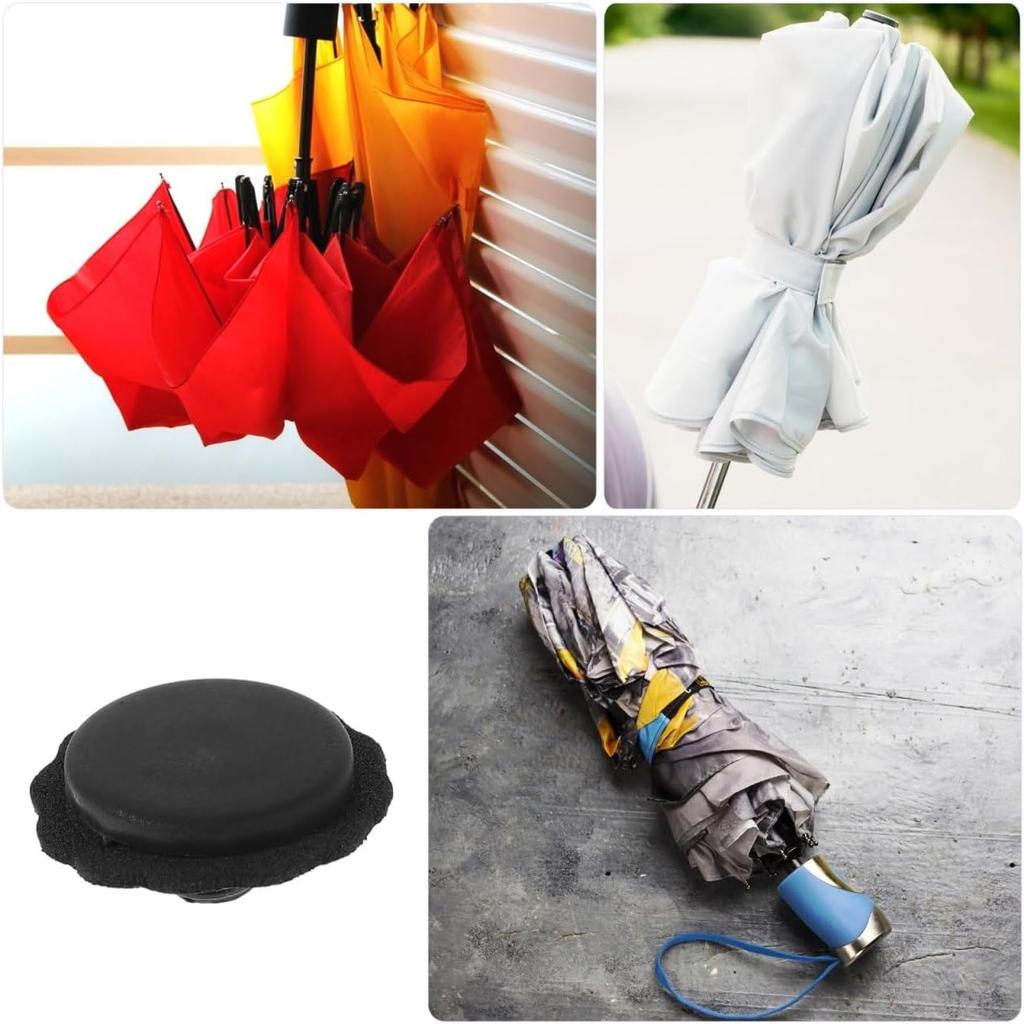 2 Sets of Umbrella Top Cap Replacement, Black Sturdy Plastic Umbrella End Cap Fitting, Easy DIY Repair