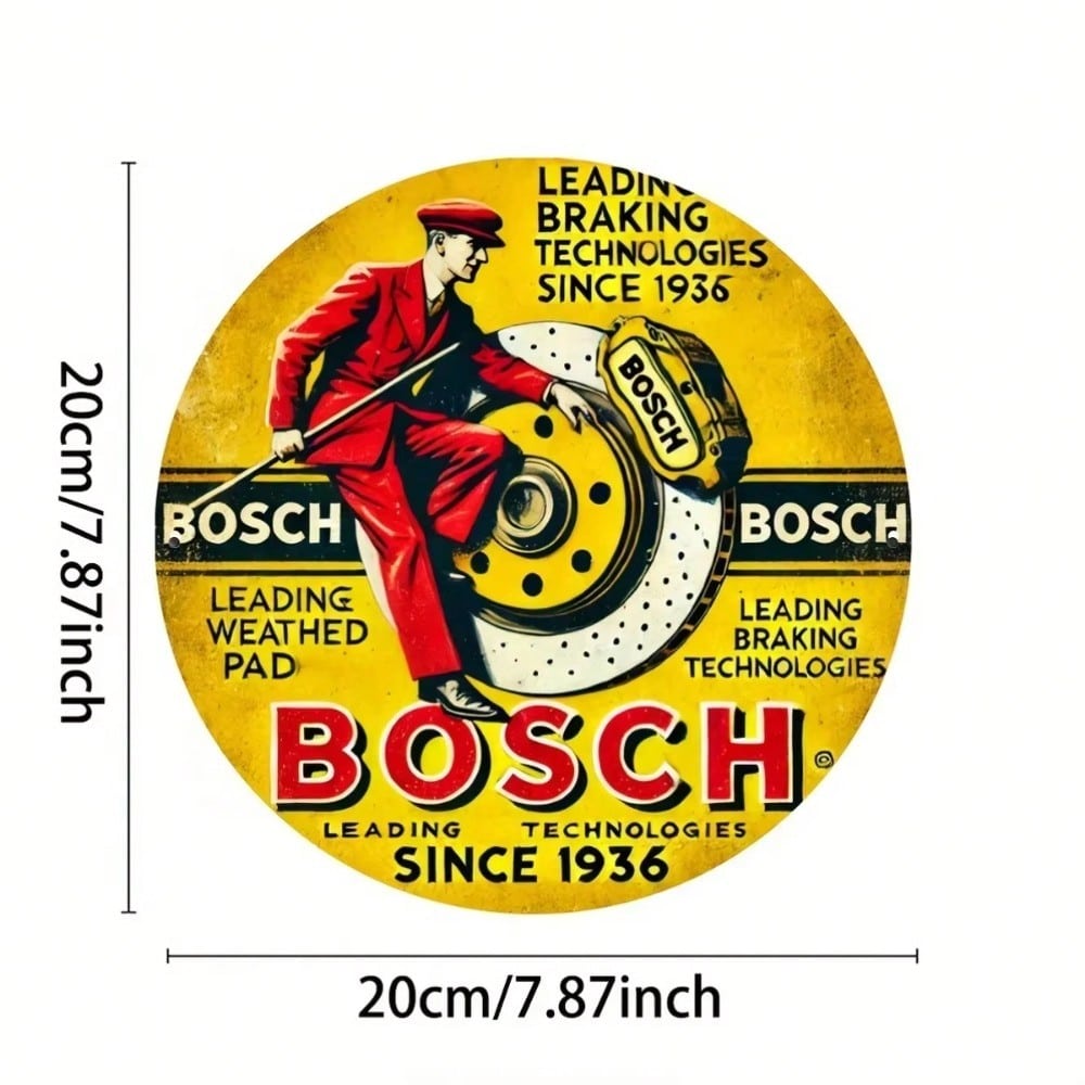 Жестяная табличка с логотипом Bosch Металл Винтажное Автомобильное Настенное Искусство разноцветный