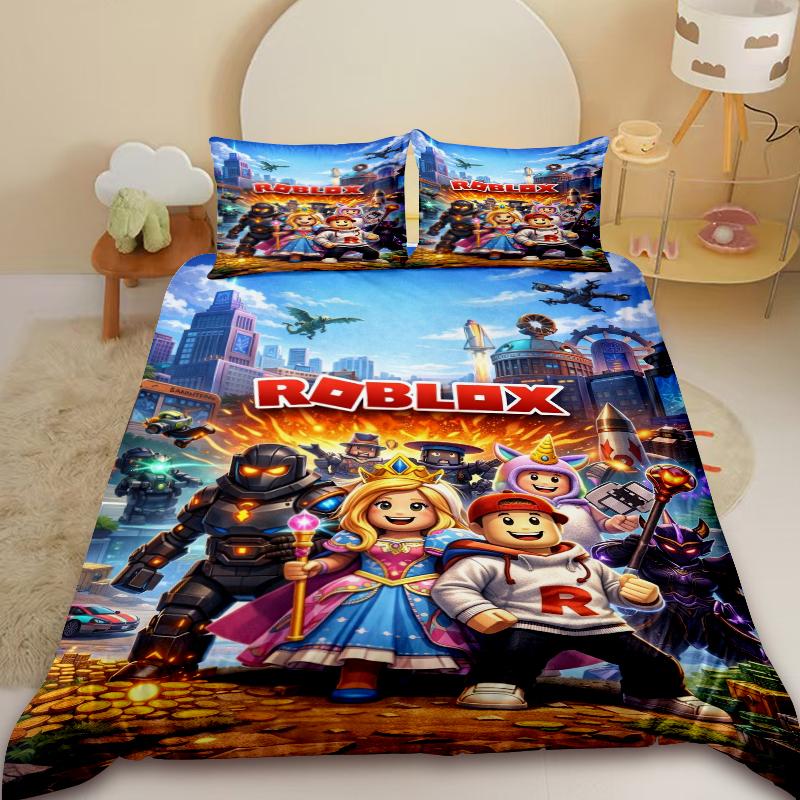 Roblox Game Duvet Cover Cartoon Children Bedding Set Comforter Cover Soft Bedroom Dormitory Home Decor Gifts
