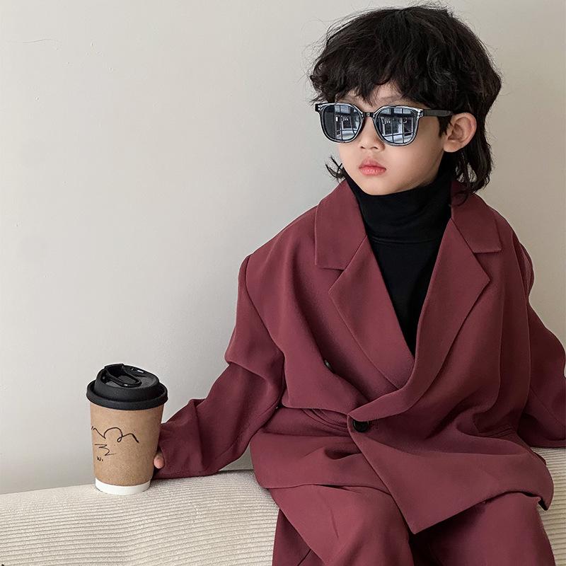 Boys' Stylish Blazer Set - Spring/Autumn Casual Suit for Runway and Performance