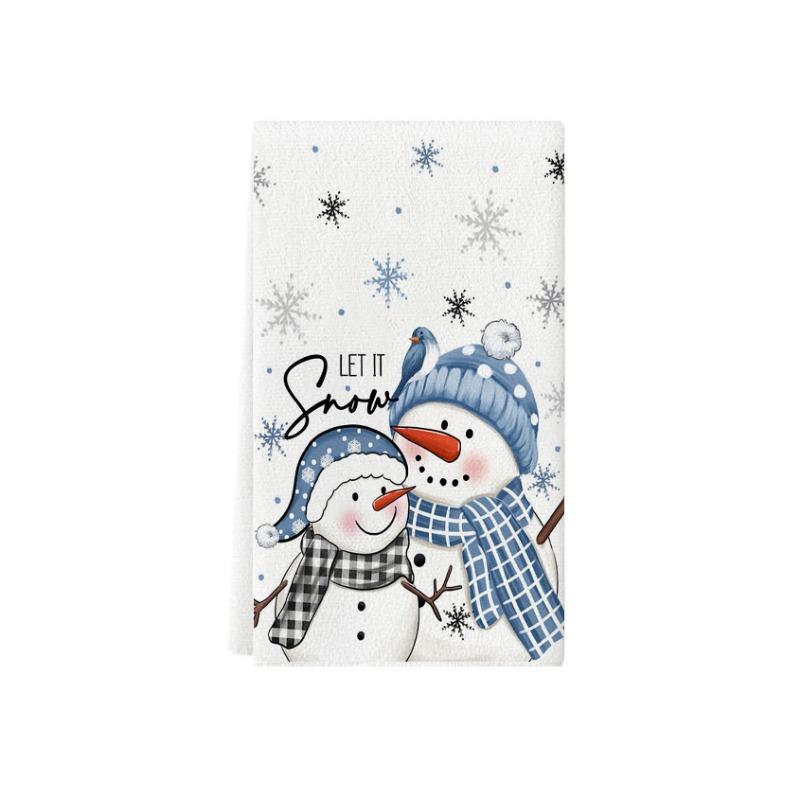 

Полотенца для рук Рождественские с принтом Кухонные полотенца Абсорбирующие из микрофибры Полотенца для мытья посуды Подарочные Чайные полотенца CJ1-9